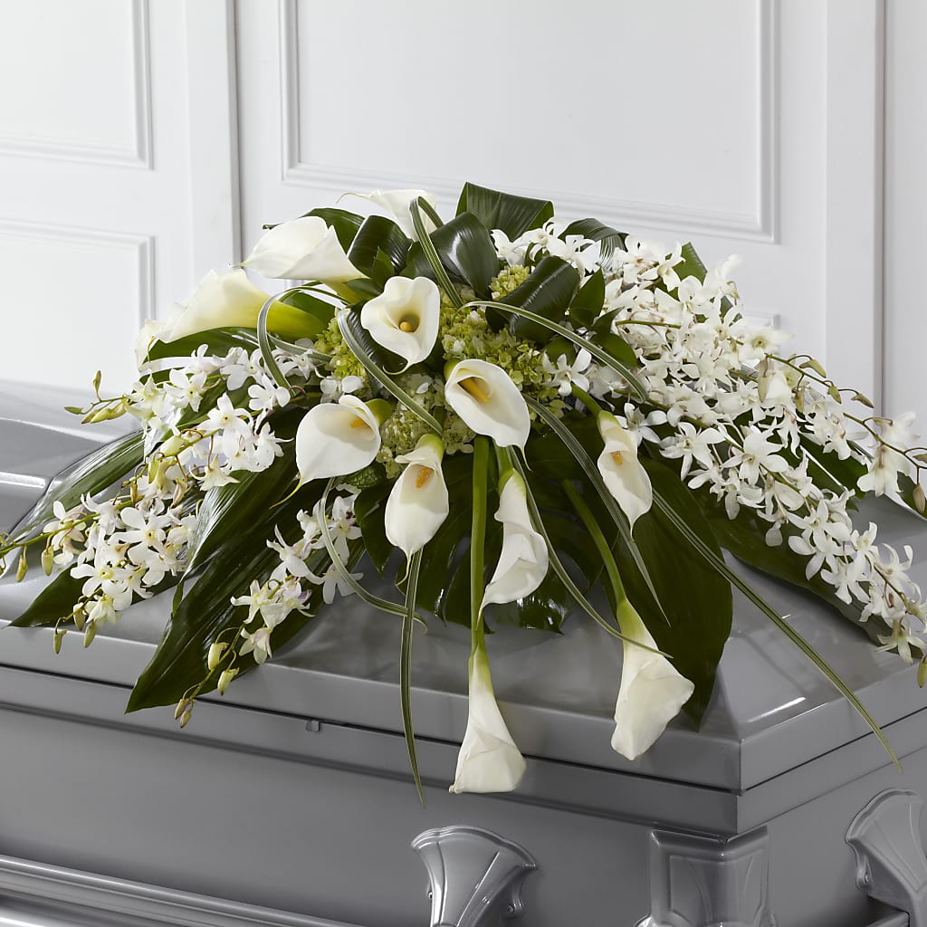 Angel Wings Casket Spray – Albertsons Floral #3195, Meridian ID