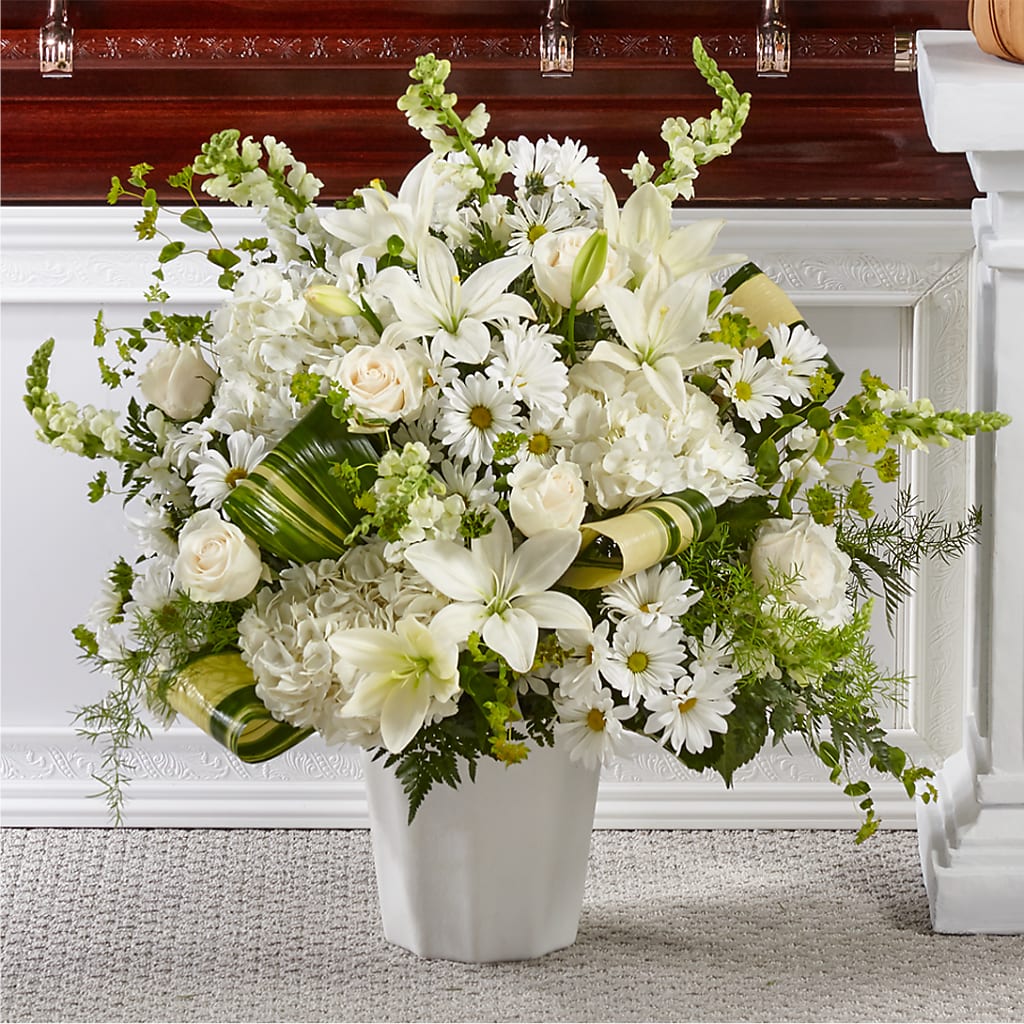 Thoughts of Tranquility Floor Basket – Albertsons Floral #3195, Meridian ID