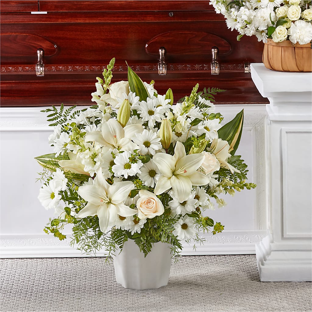 Thoughts of Tranquility Floor Basket – Albertsons Floral #3195, Meridian ID