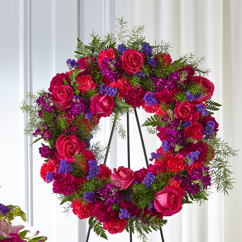 Calming Colors Wreath – Albertsons Floral #3195, Meridian ID