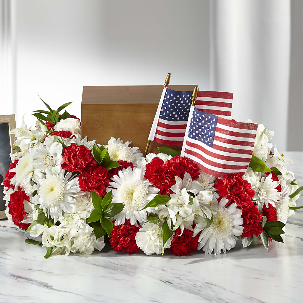 Spirit of Patriotism Cremation Adornment – Albertsons Floral #3195, Meridian ID