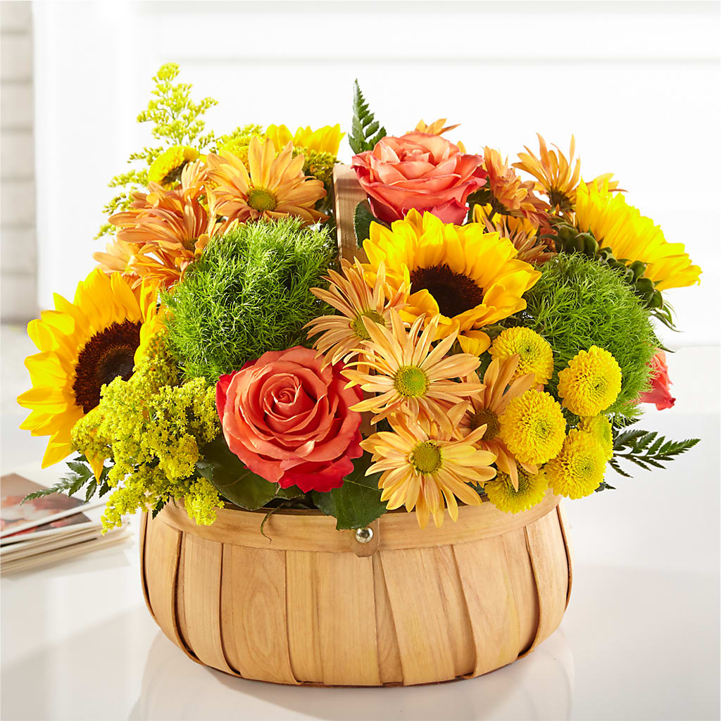 Harvest Sunflower Basket – Albertsons Floral #3195, Meridian ID