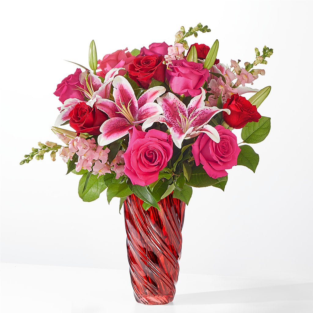 Always You Bouquet with Luxe Swirl Vase – Albertsons Floral #3195, Meridian ID