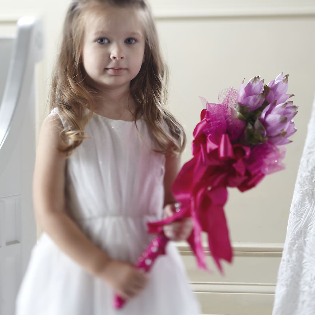 Sparkle Pink Flower Girl Bouquet – Albertsons Floral #3195, Meridian ID