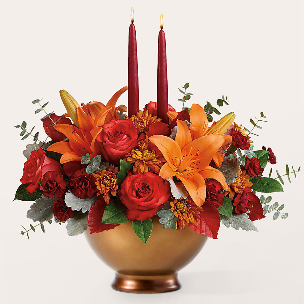 Fruits of Fall Centerpiece –  Albertsons Floral #3195, Meridian ID