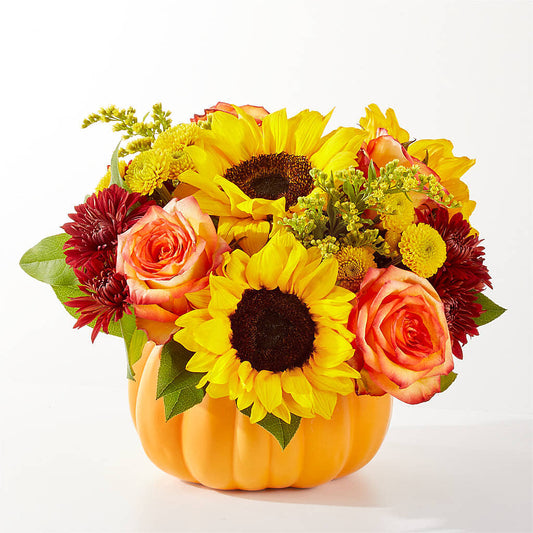 Golden Gourd Pumpkin Bouquet –  Albertsons Floral #3195, Meridian ID