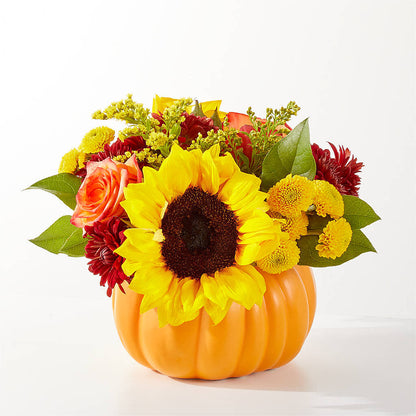 Golden Gourd Pumpkin Bouquet –  Albertsons Floral #3195, Meridian ID