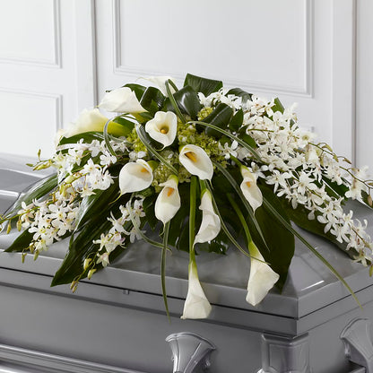 Angel Wings Casket Spray –  Albertsons Floral #3195, Meridian ID
