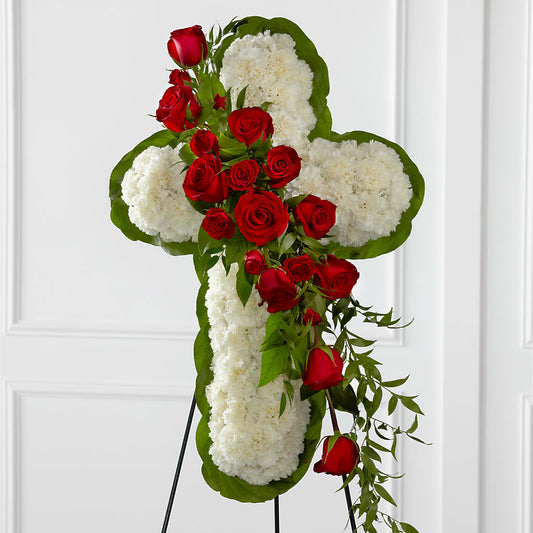 Floral Cross Easel –  Albertsons Floral #3195, Meridian ID