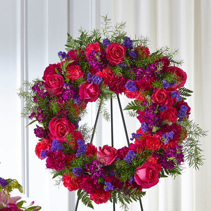 Calming Colors Wreath –  Albertsons Floral #3195, Meridian ID