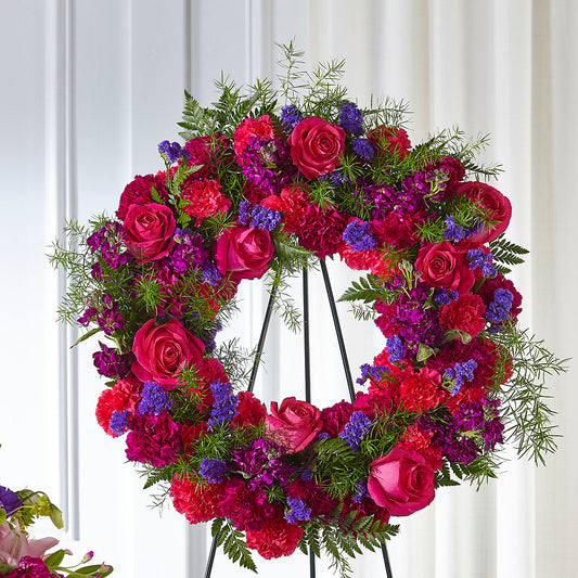 Calming Colors Wreath –  Albertsons Floral #3195, Meridian ID