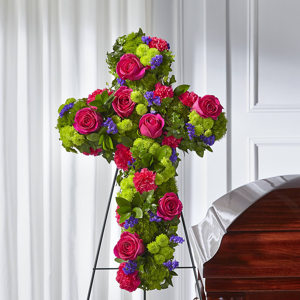 Tribute Rose Floral Cross –  Albertsons Floral #3195, Meridian ID