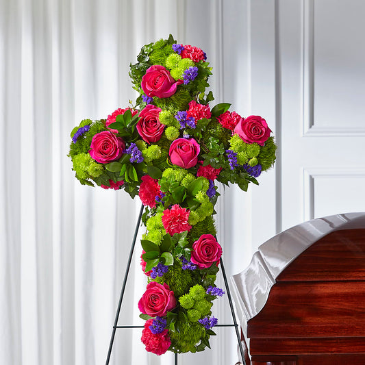 Tribute Rose Floral Cross –  Albertsons Floral #3195, Meridian ID