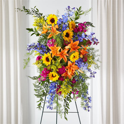Sunlit Memories Standing Spray (Standard) –  Albertsons Floral #3195, Meridian ID