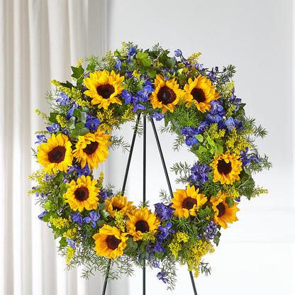 Bright Rays Wreath –  Albertsons Floral #3195, Meridian ID