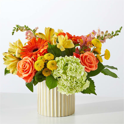 Autumn Sunshine Bouquet with Ivory Vase –  Albertsons Floral #3195, Meridian ID