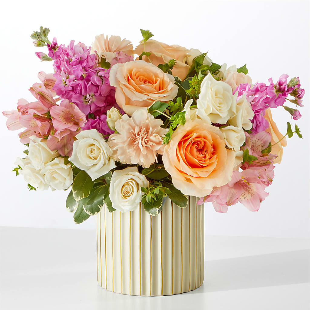 Paradise Bouquet with Ivory Vase –  Albertsons Floral #3195, Meridian ID