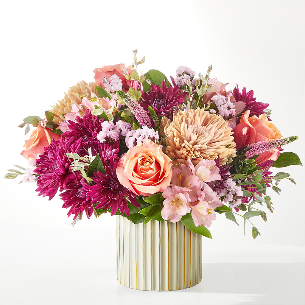 Berry Cobbler Bouquet with Ivory Vase –  Albertsons Floral #3195, Meridian ID