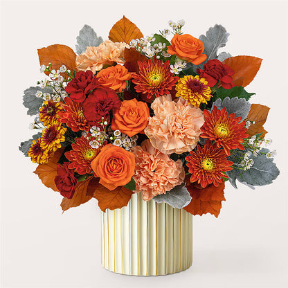 Merlot Bouquet with Ivory Vase –  Albertsons Floral #3195, Meridian ID