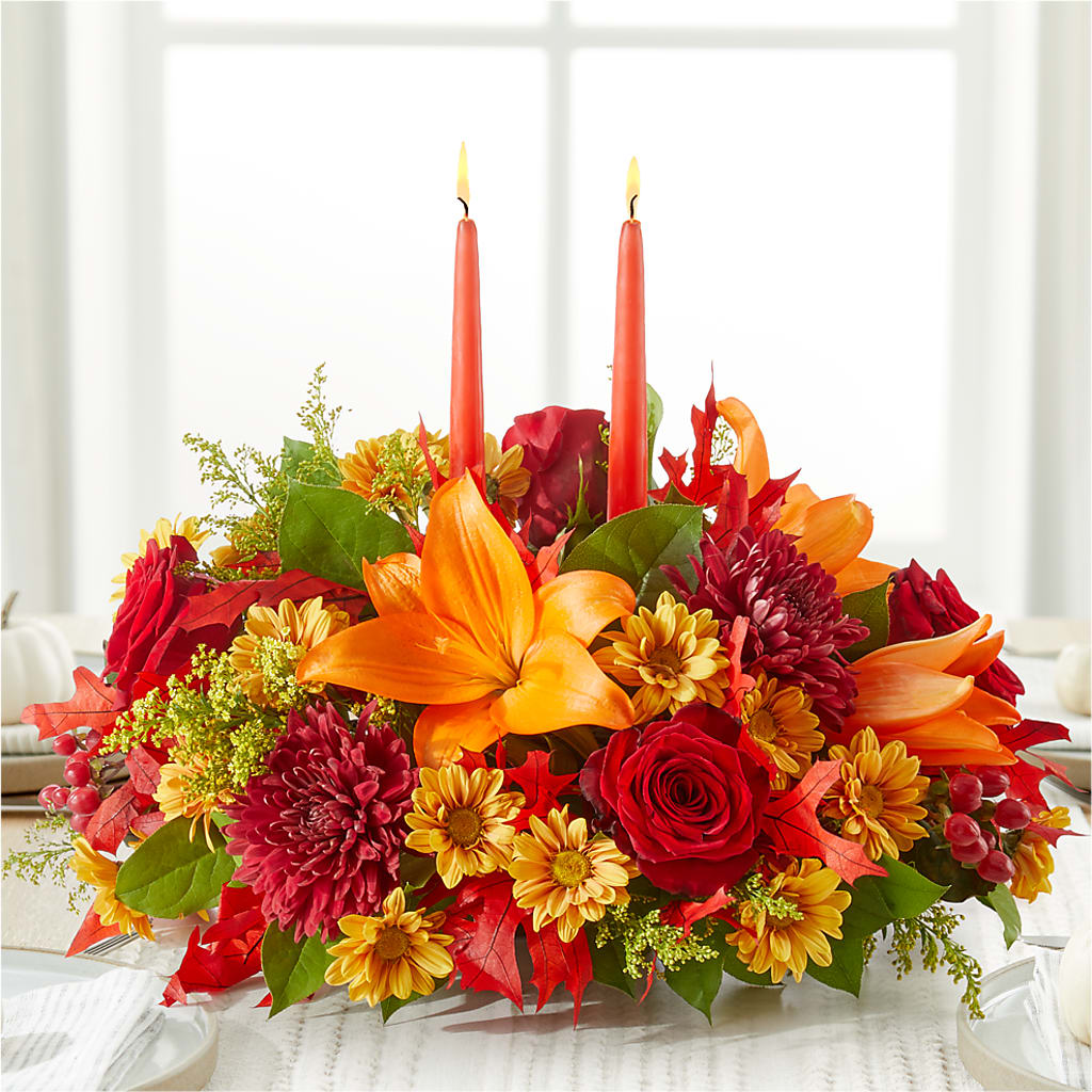 Autumn's Embrace Centerpiece –  Albertsons Floral #3195, Meridian ID