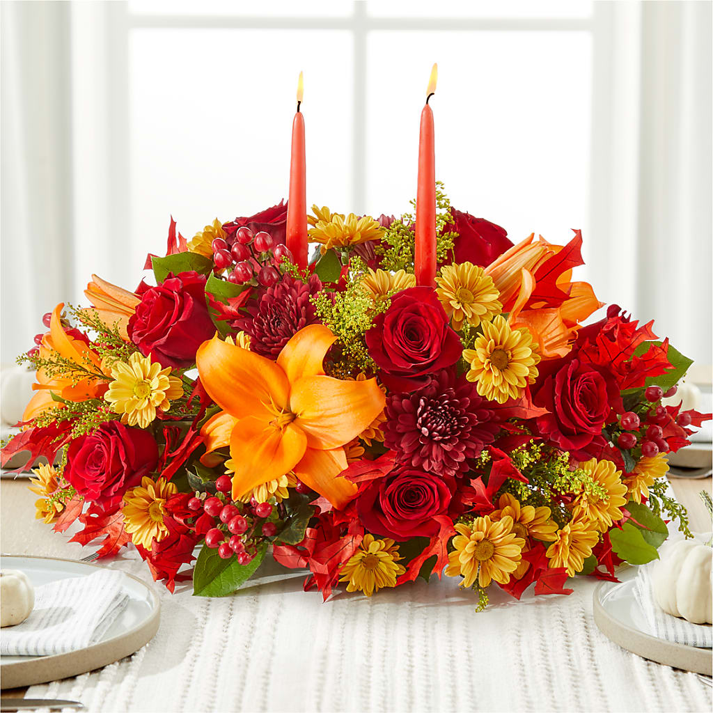 Autumn's Embrace Centerpiece –  Albertsons Floral #3195, Meridian ID