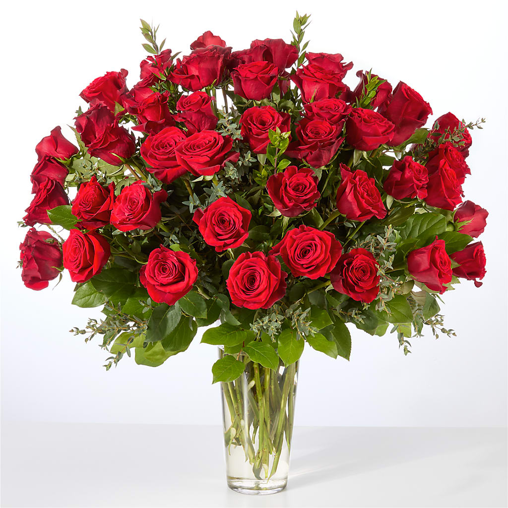 Forever Yours Fifty Stem Red Rose Bouquet –  Albertsons Floral #3195, Meridian ID